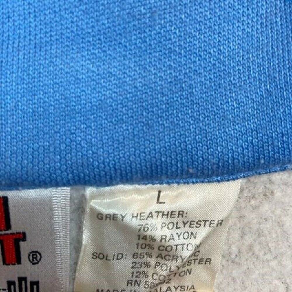 Main Event Sweatshirt Track Jacket Vintage Women's Gray Blue Zip Front Size L - Picture 6 of 13